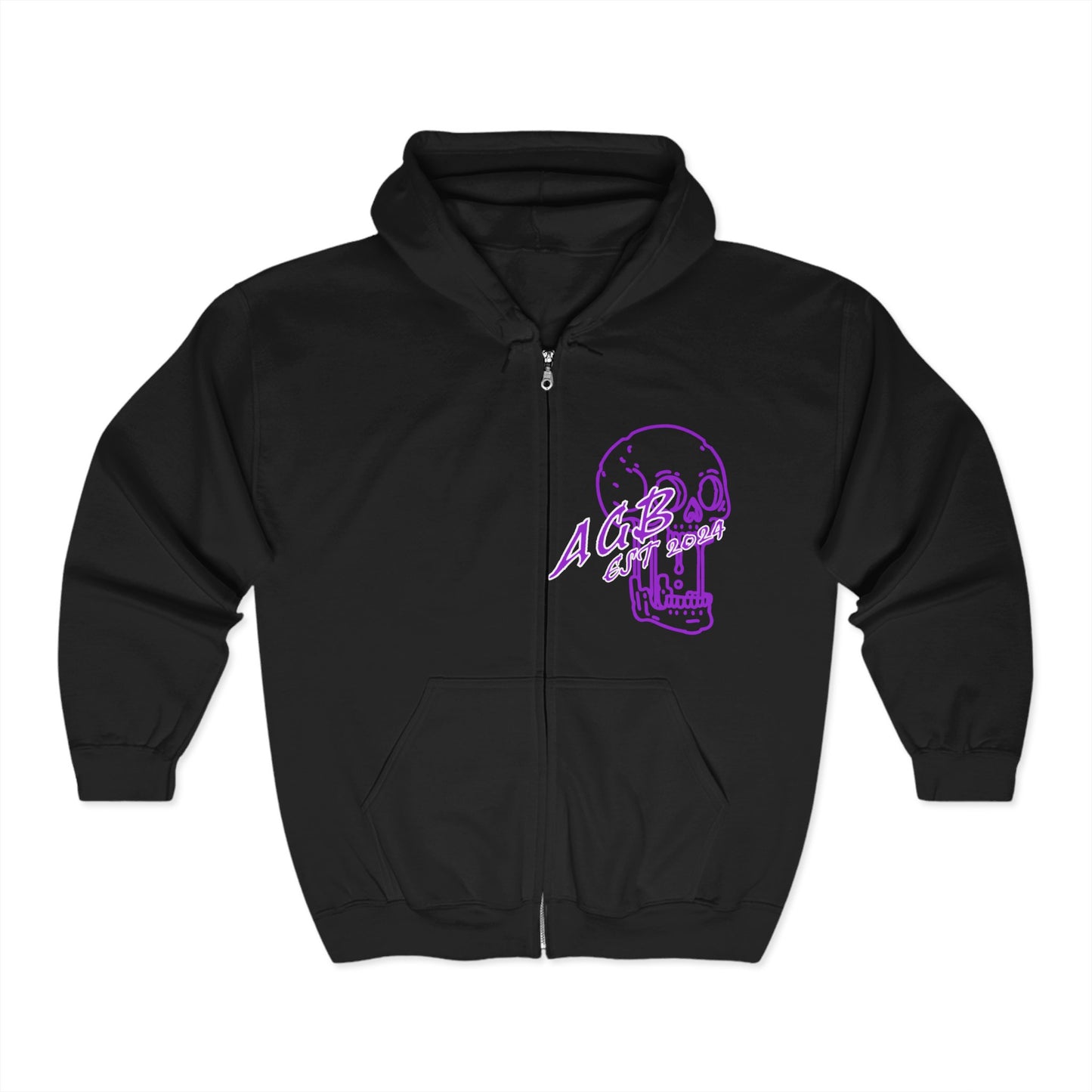 AGB Purple Zip-Up Hoodie
