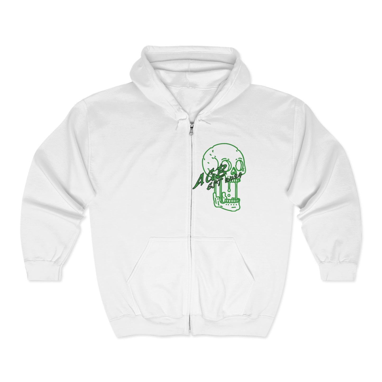 AGB Green Zip-Up Hoodie