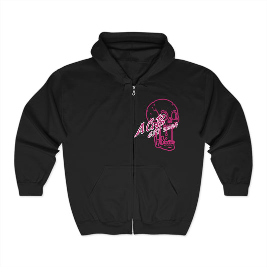 AGB Pink Zip-Up Hoodie