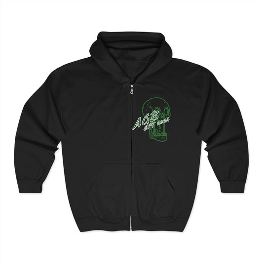AGB Green Zip-Up Hoodie