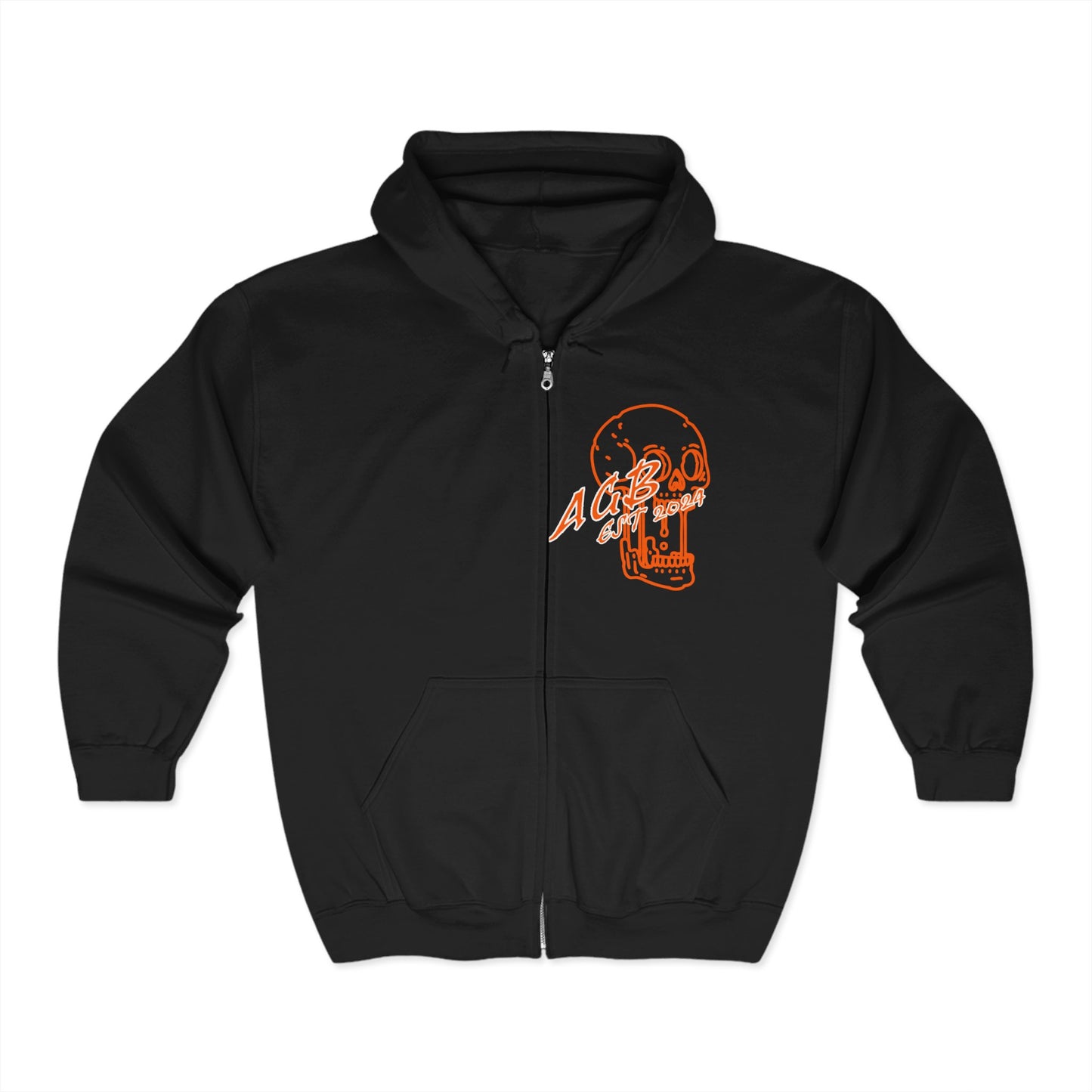 AGB Orange Zip-Up Hoodie
