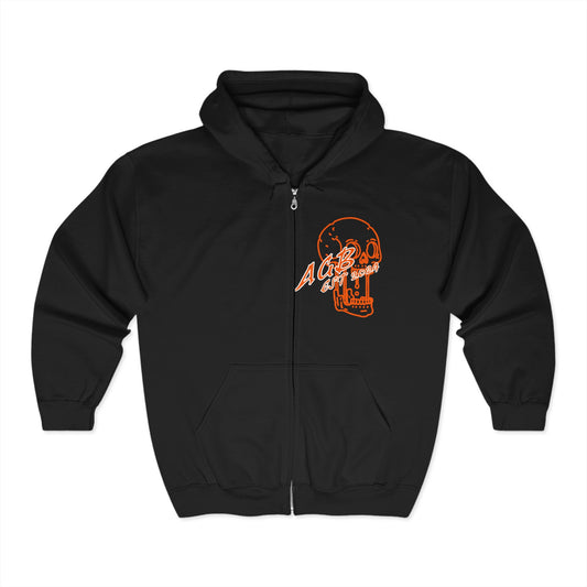 AGB Orange Zip-Up Hoodie