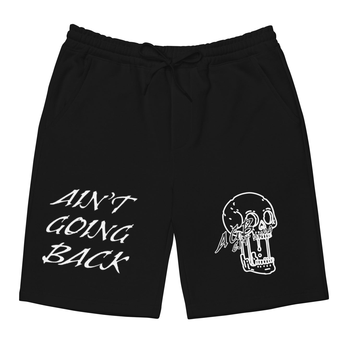 AGB White Fleece Shorts